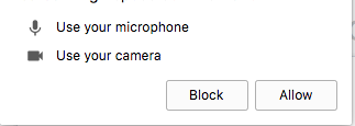 Allow Camera and Microphone