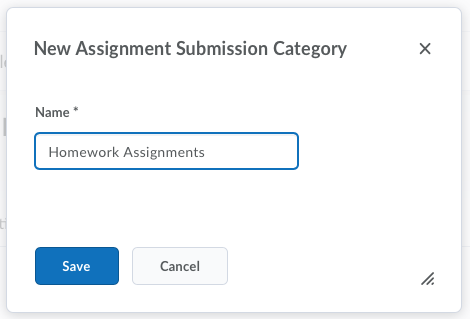 Assignment Category Names