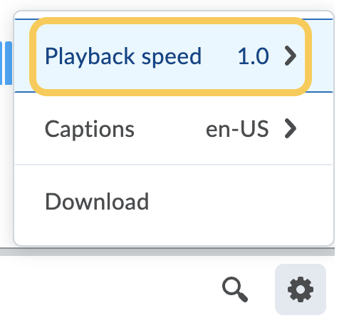 Audio Playback speed from settings