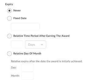 Award Expiry Options
