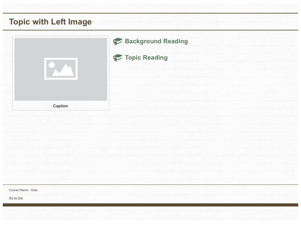 Brown Green Notebook Template Topic with Left Image