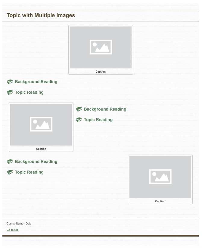 Brown Green Notebook Template Topic with Multiple Images