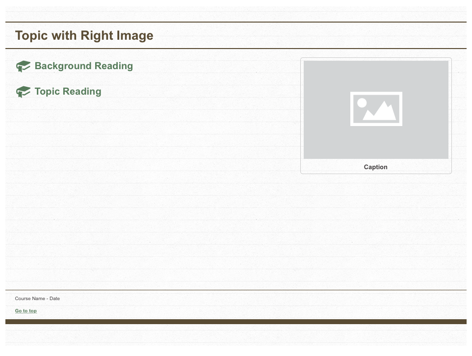 Brown Green Notebook Template Topic with Right Image