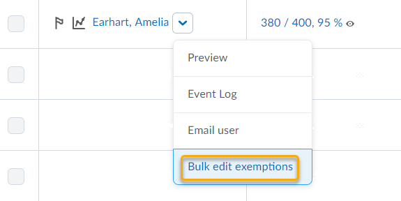 Bukl Edit Exemptions from Enter Grades