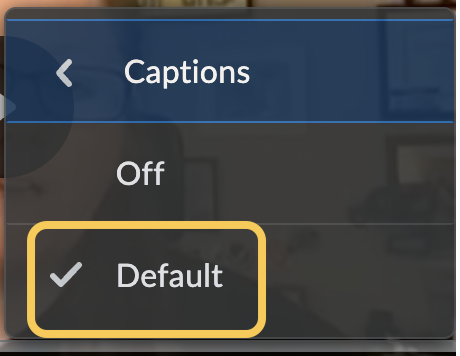 Captions Default on Video Note