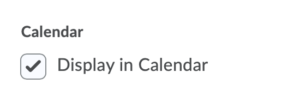 Checklist Display Due Date in Calendar