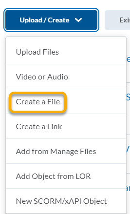 create a file