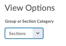 Discussions View Options Sections
