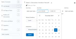 Discussions due dates 3