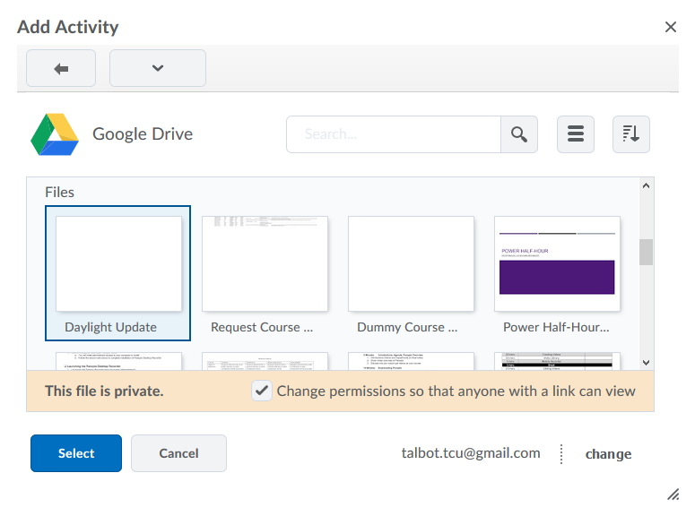 Google Drive Private File