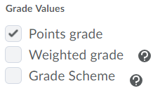 Grade Values