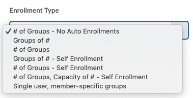 Group Enrollment Types