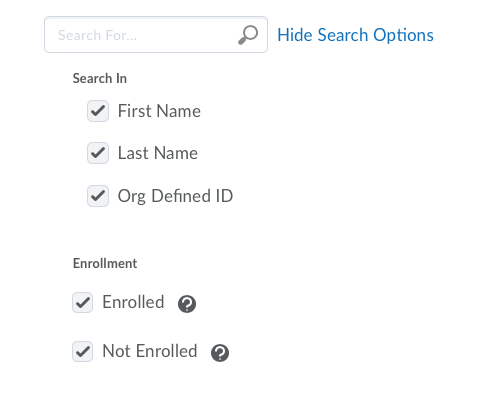 Group Enrollments Search