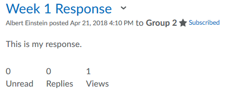 Group thread response