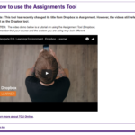 How to Use the Assignments Tool