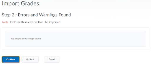 Import Errors and Warnings