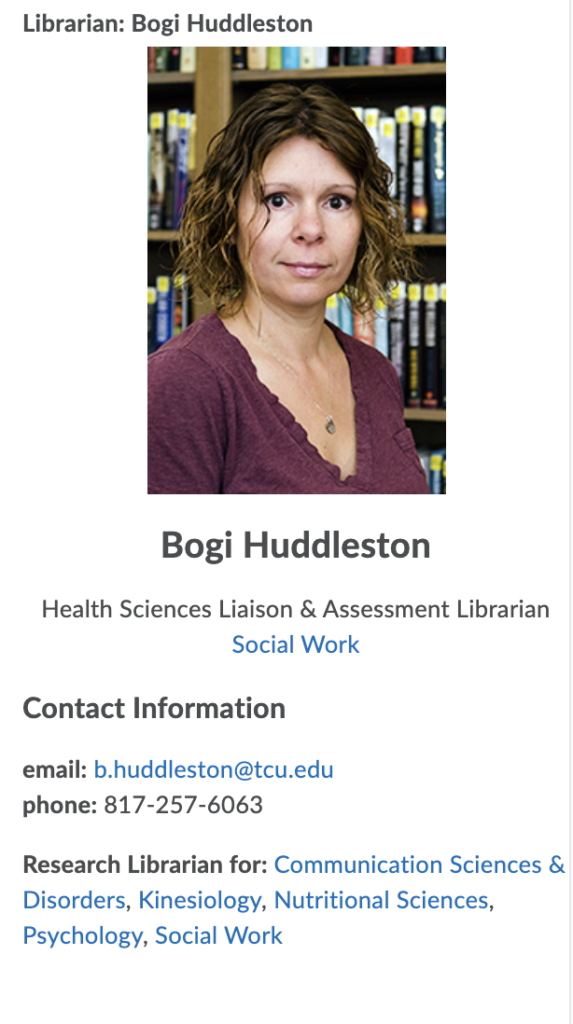 Librarian Bogi Huddleston