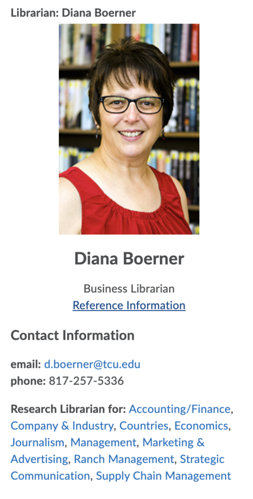 Librarian Diana Boerner