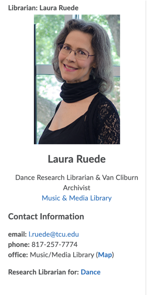 Librarian Laura Ruede