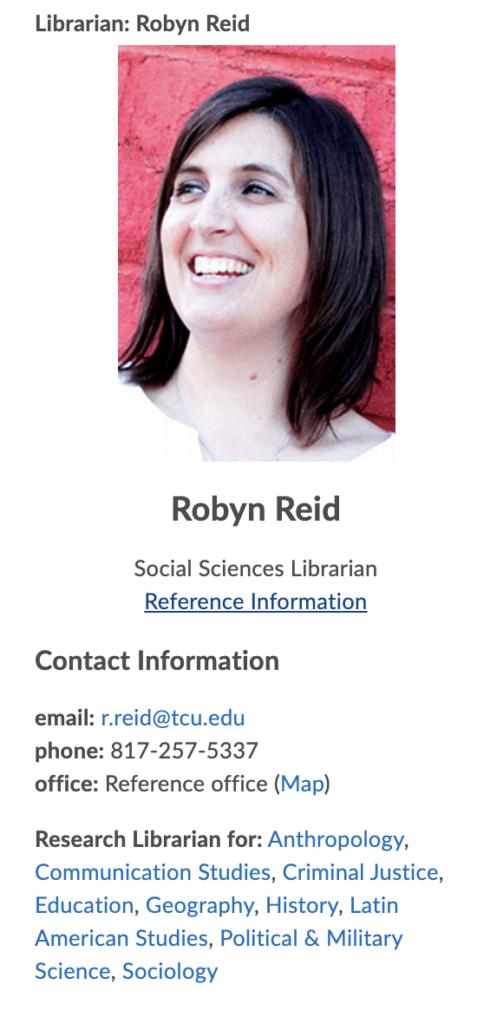 Librarian Robyn Reid