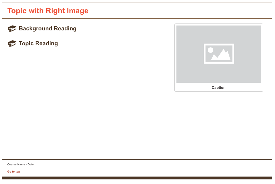 Orange Brown Lines Template Topic with Right Image
