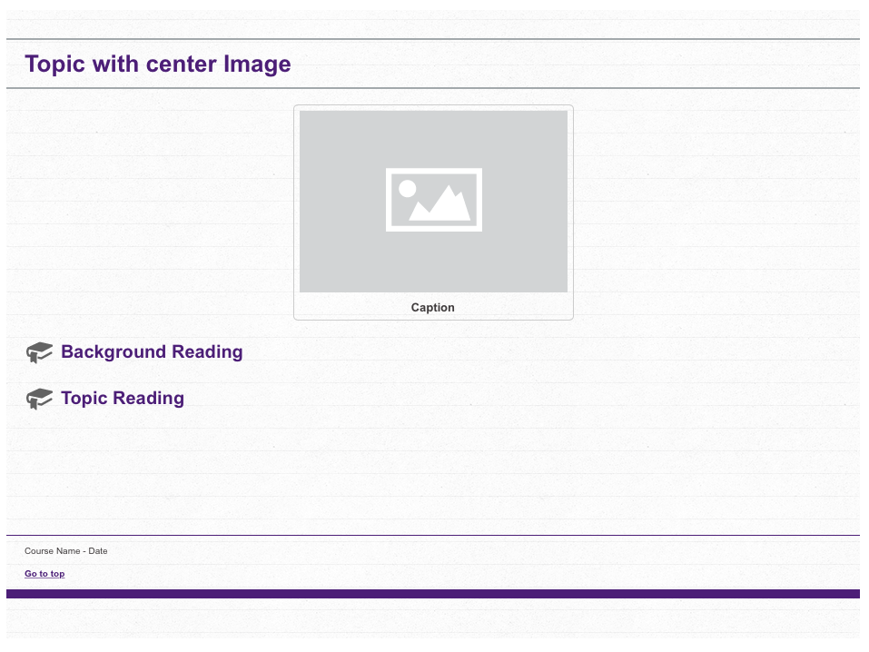 Purple Notebook Template Topic with Center Image