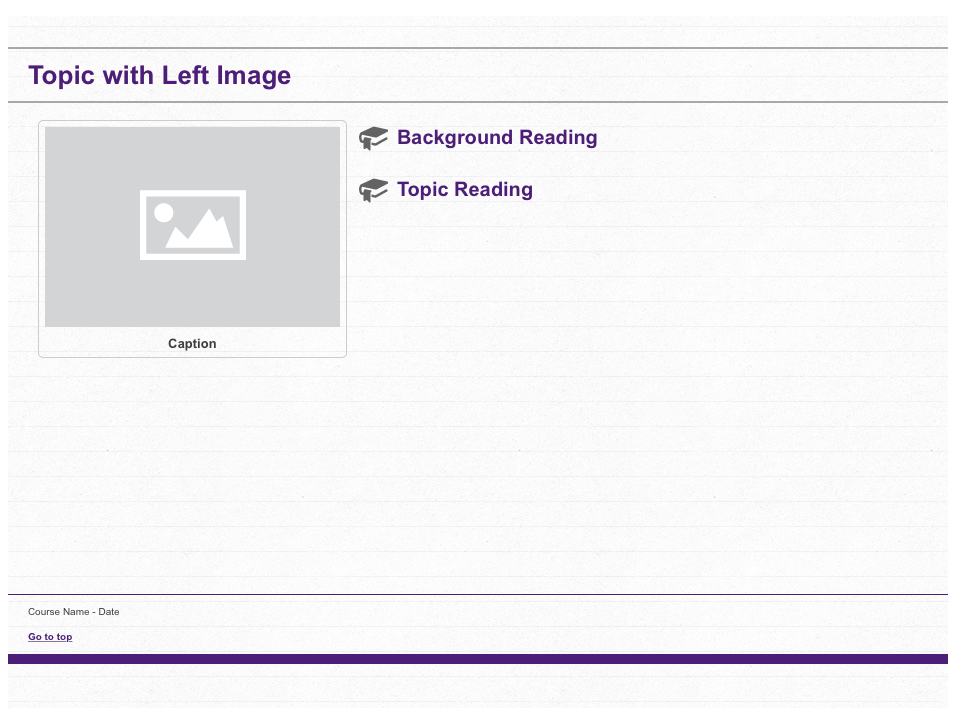 Purple Notebook Template Topic with Left Image