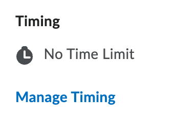 Quiz Manage Timing