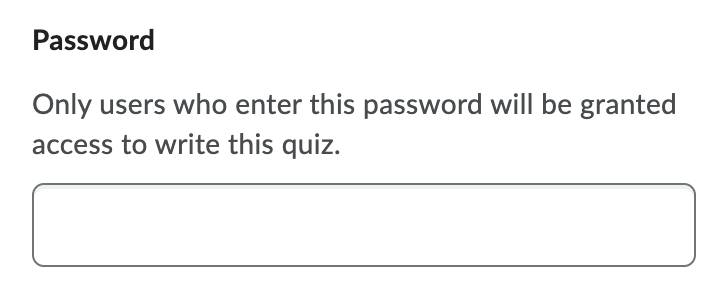 Quiz Password