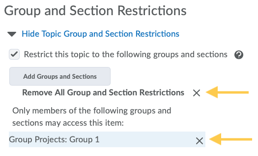 Remove Group Section Restrictions