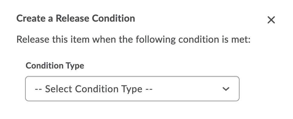 Select Condition for Award Release