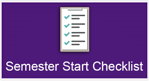 Semester Start Checklist