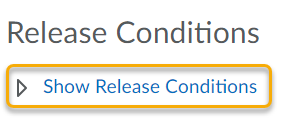 Show Release Conditions from Grade