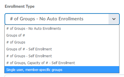 Single User Enrollment Type