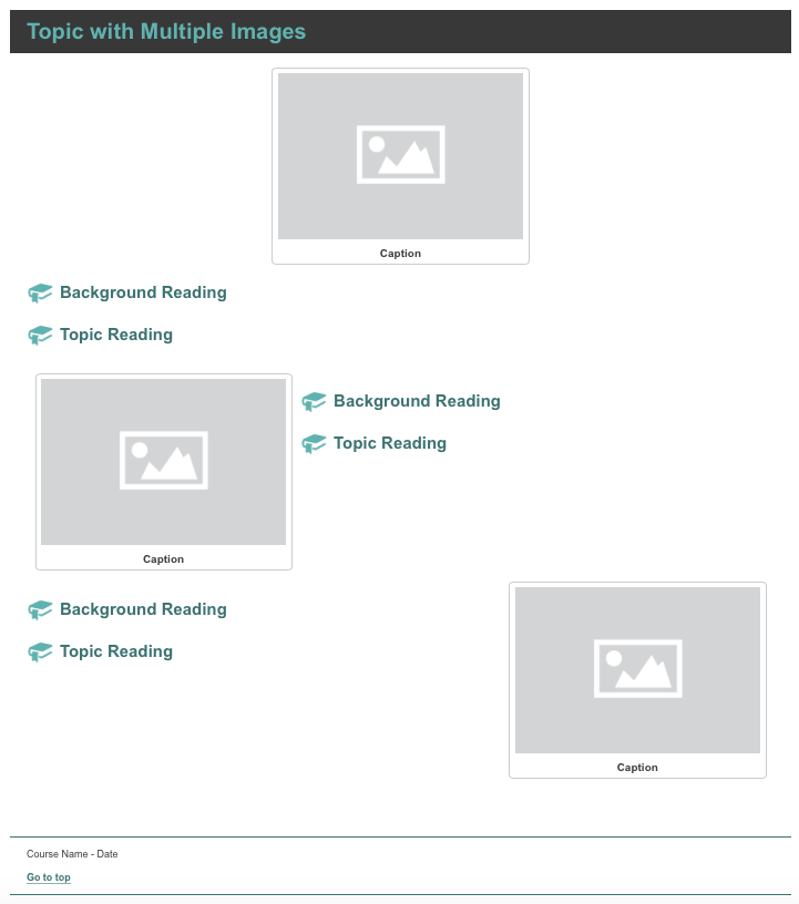 Teal Black Bars Template Topic with Multiple Images