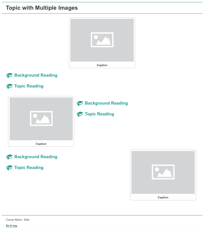 Teal Grey on White Template Topic with Multiple Images