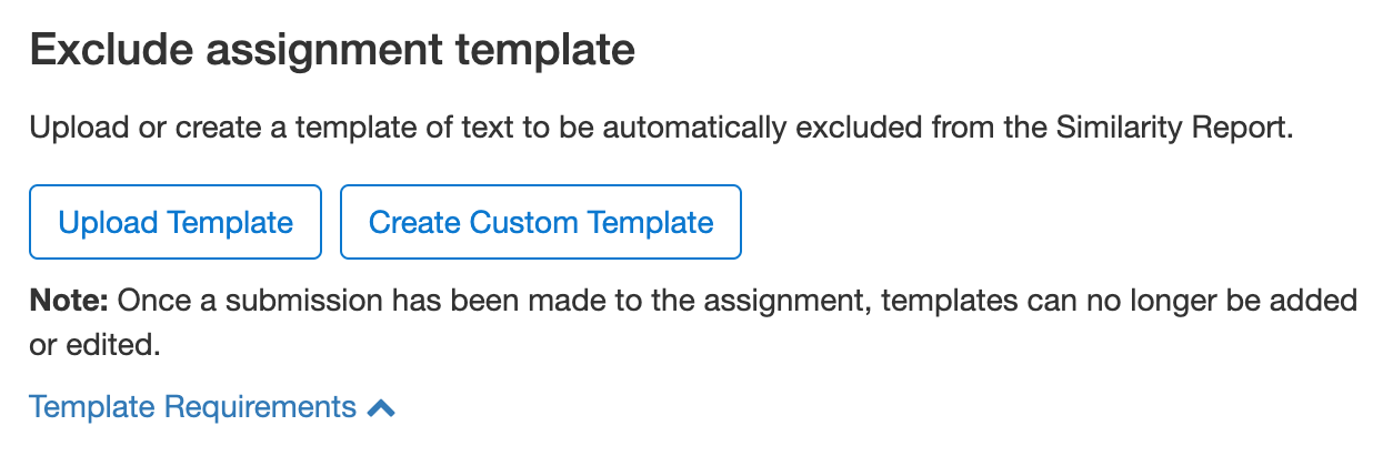 Turnitin exclude assignment template