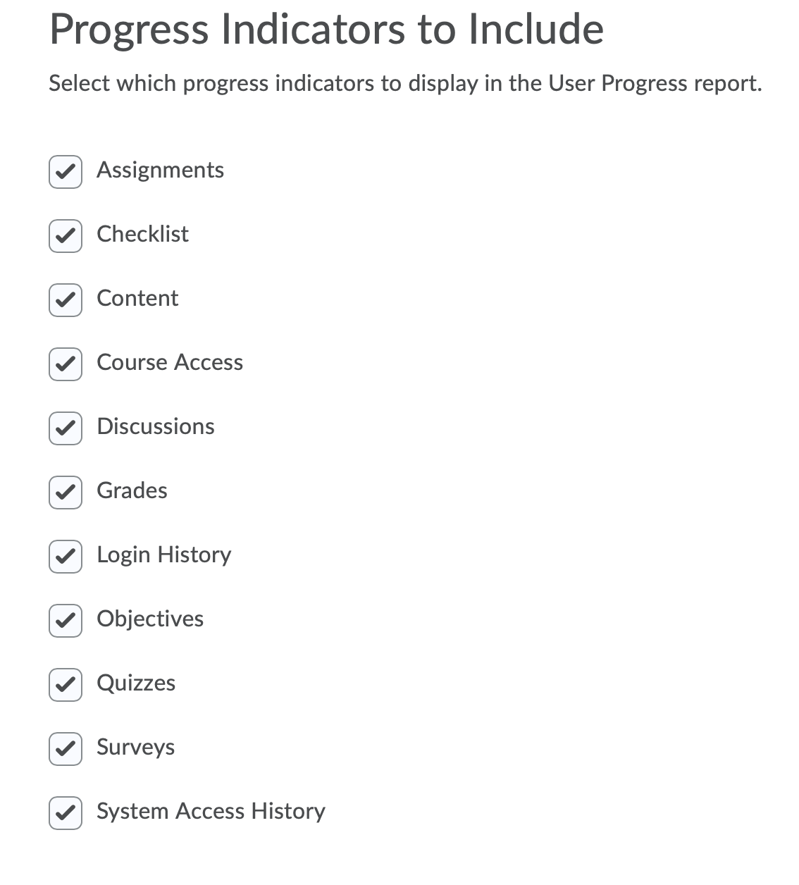 User Progress Indicators
