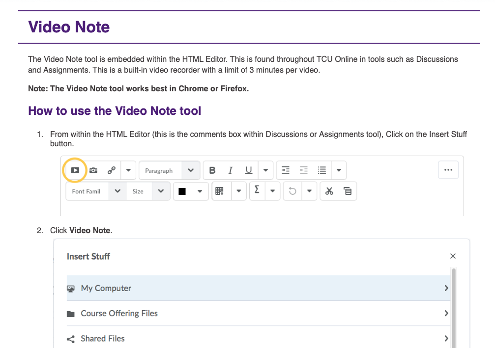 How to Use Video Note