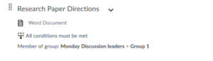 restrictions will display under content items