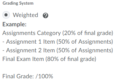 weighted grading system